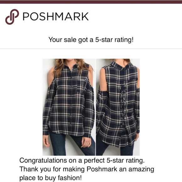 Last size S! Long sleeve cold shoulder plaid shirt - Picture 4 of 4